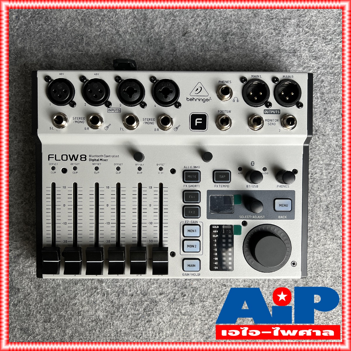 BEHRINGER FLOW-8 MIXER DIGITAL ดิจิตอลมิกเซอร์ 8 แชนแนล สามารถควบคุมผ่าน Bluetooth และยังสามารถเป็น Audio Interface FLOW 8 FLOW8 เอไอ-ไพศาล +++