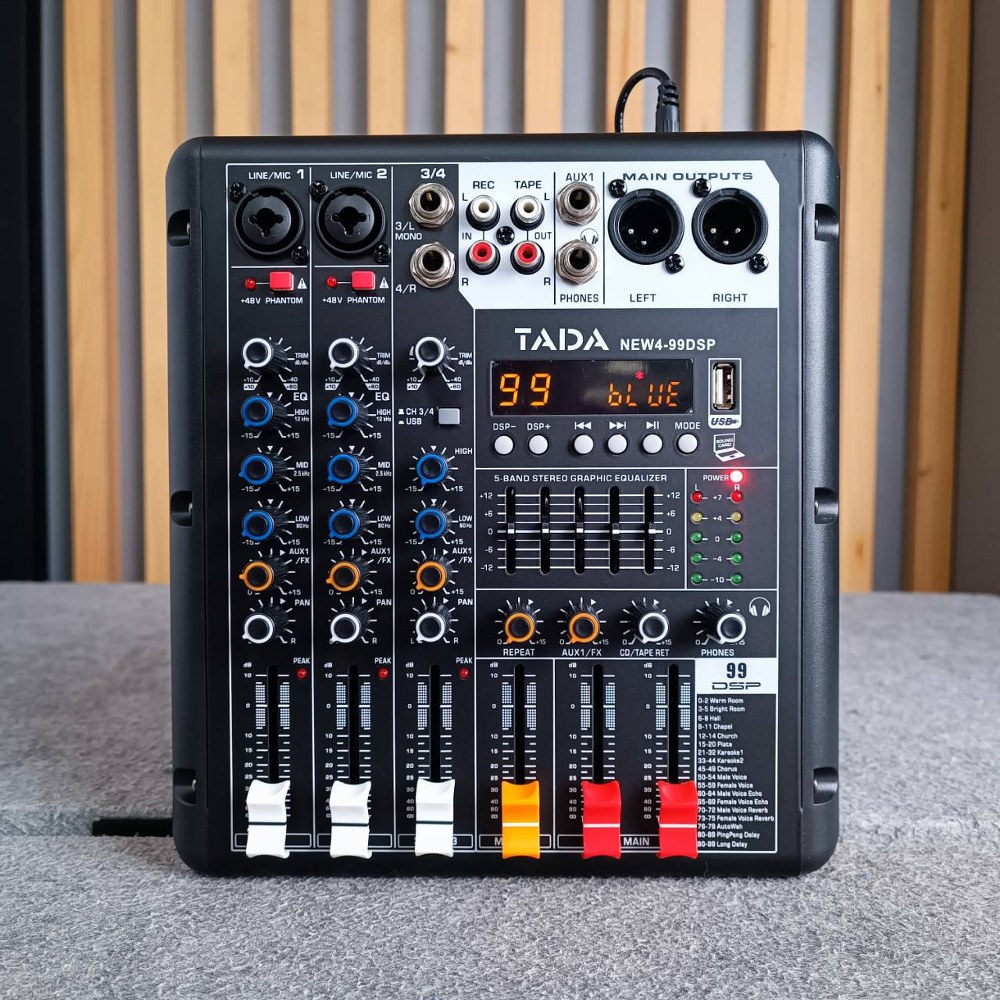 TADA NEW4-99DSP MIXER มิกเซอร์4 แชนแนล Bluetooth บลูทูธ เอฟเฟคแท้ ธาดา NEW4 99DSP เอไอ-ไพศาล