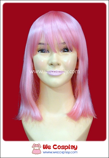 วิกผมบ๊อบสั้น สีชมพูนมเย็น Pink Bob Cosplay Wig