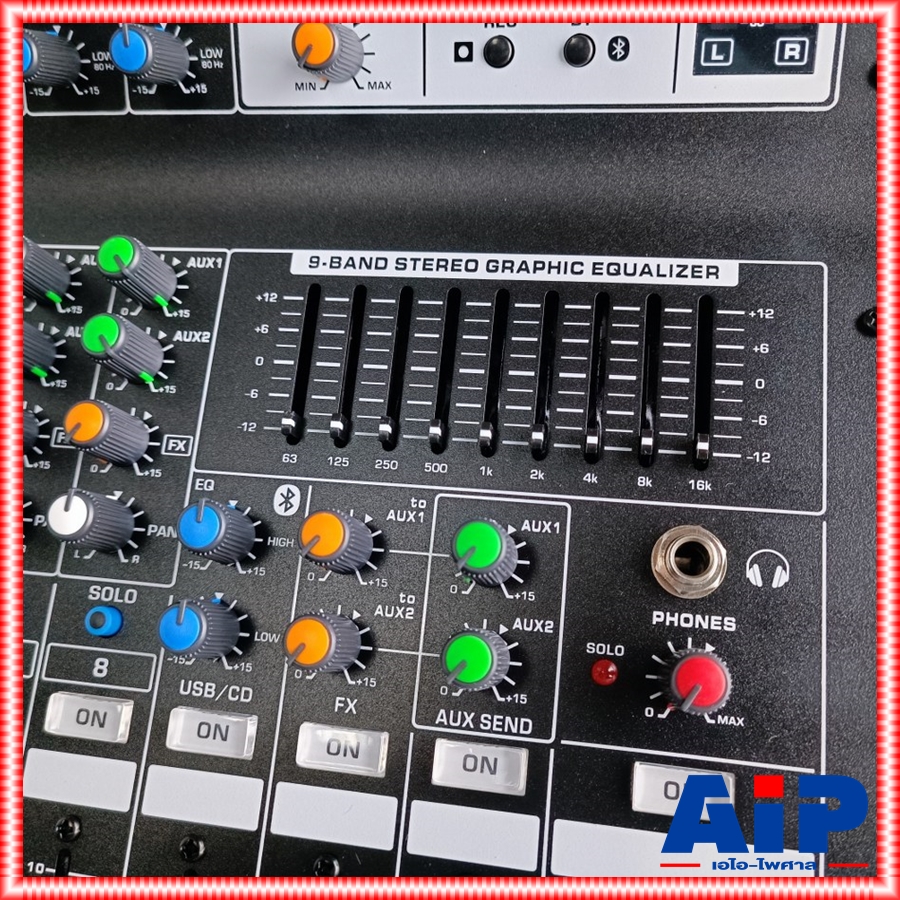 PROEUROTECH PMX-P8650 X4 POWERMIXER+บูลทูส เพาเวอร์มิกเซอร์ รุ่นใหม่ โปรยูโรเทค 8 ช่องไมค์ 4 ช่องขับลำโพง 650 วัตต์ ตัดความถี่ซับได้ PMXP8650X4 เอไอ-ไพศาล