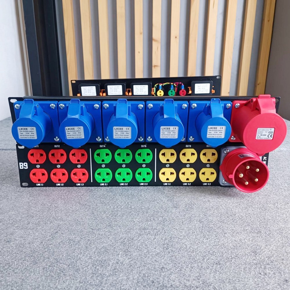 TECHCRON B9 /PWR-6 ชุดโหลดไฟ 4U ไฟ3เฟส ชุดโหลดจ่ายไฟ ปลั๊กโหลด3เฟส เพาเวอร์ปลั๊ก B9-PWR 6 B9/PWR6 เอไอ-ไพศาล