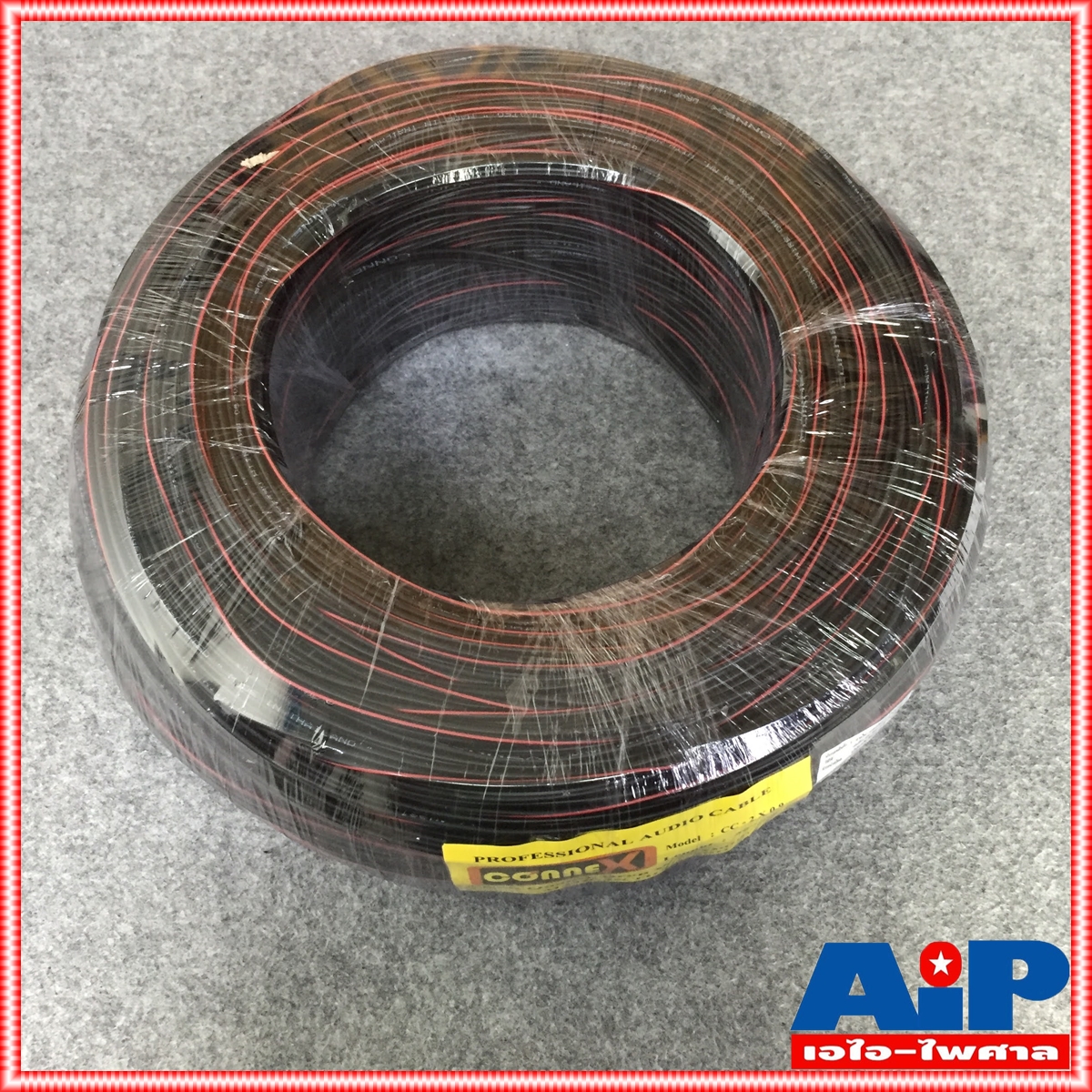 CONNEX CC2X0.9mm สายดรอปวายเต็ม200M 0.9mmทองแดงชุบ สายดรอปวาย ทองแดงชุบ ม้วน200เมตร มีแถบสายสีแดง ขนาด0.9มิลลิเมตร เอไอ-ไพศาล