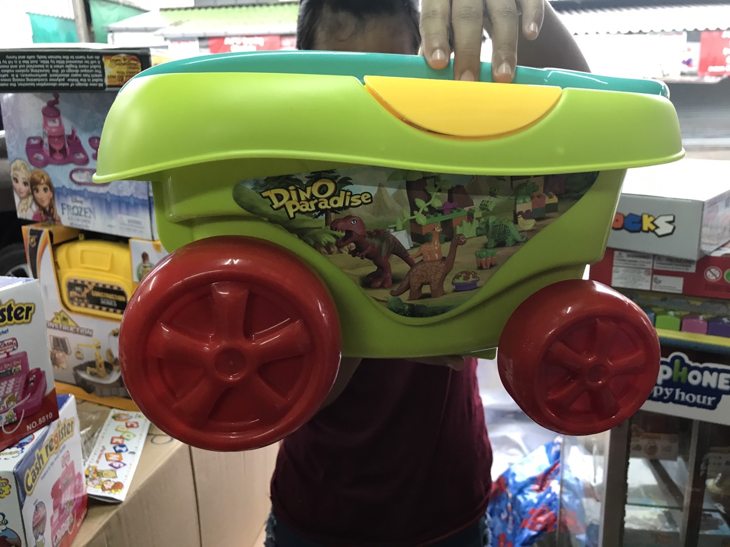 188-227 ของเล่นเลโก้ตัวต่อไดโนเสาร์ล้อลาก