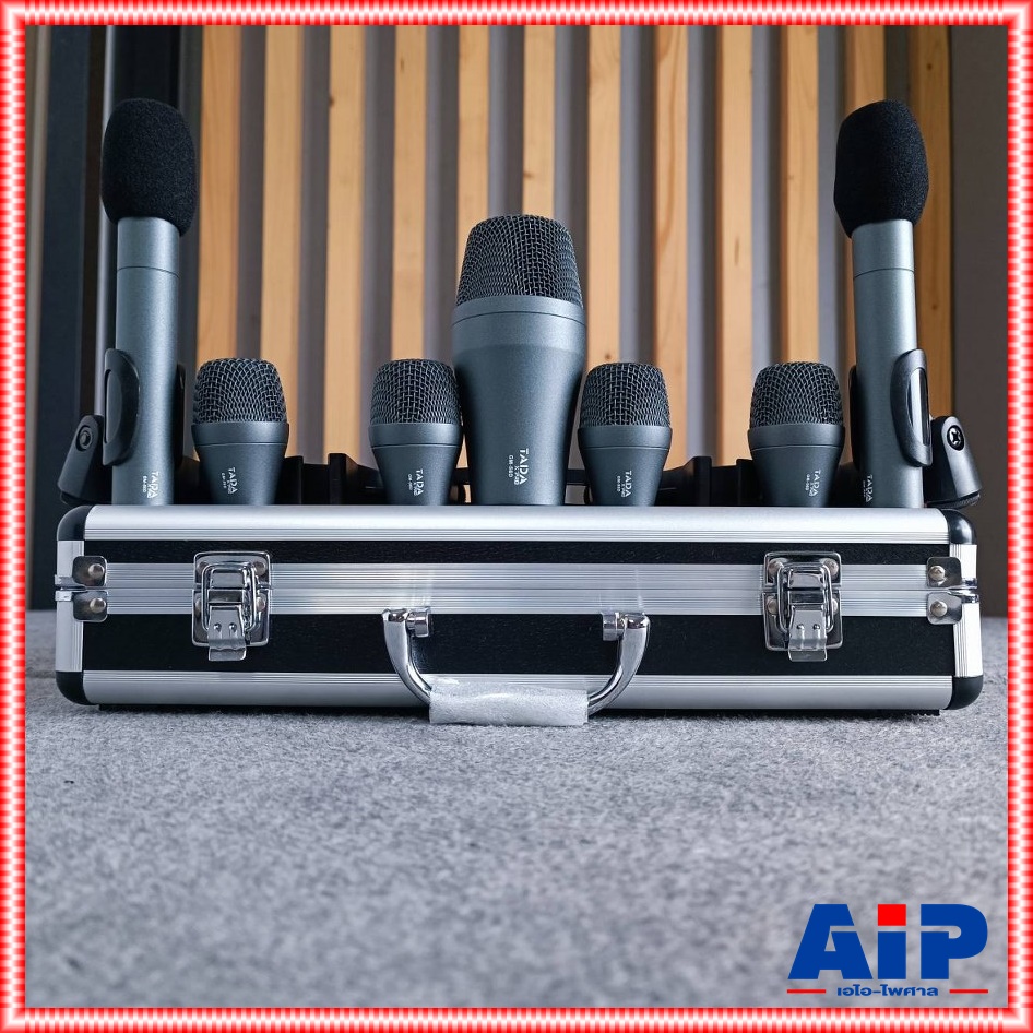 TADA GM-56D ไมค์กลอง7ชิ้น พร้อมขาจับไมค์กลองครบชุด พร้อมกระเป๋าเก็บไมค์กลอง ไมโครโฟน คอนเดนเซอร์ ไมค์จ่อกลอง GM 56D GM56D เอไอ-ไพศาล