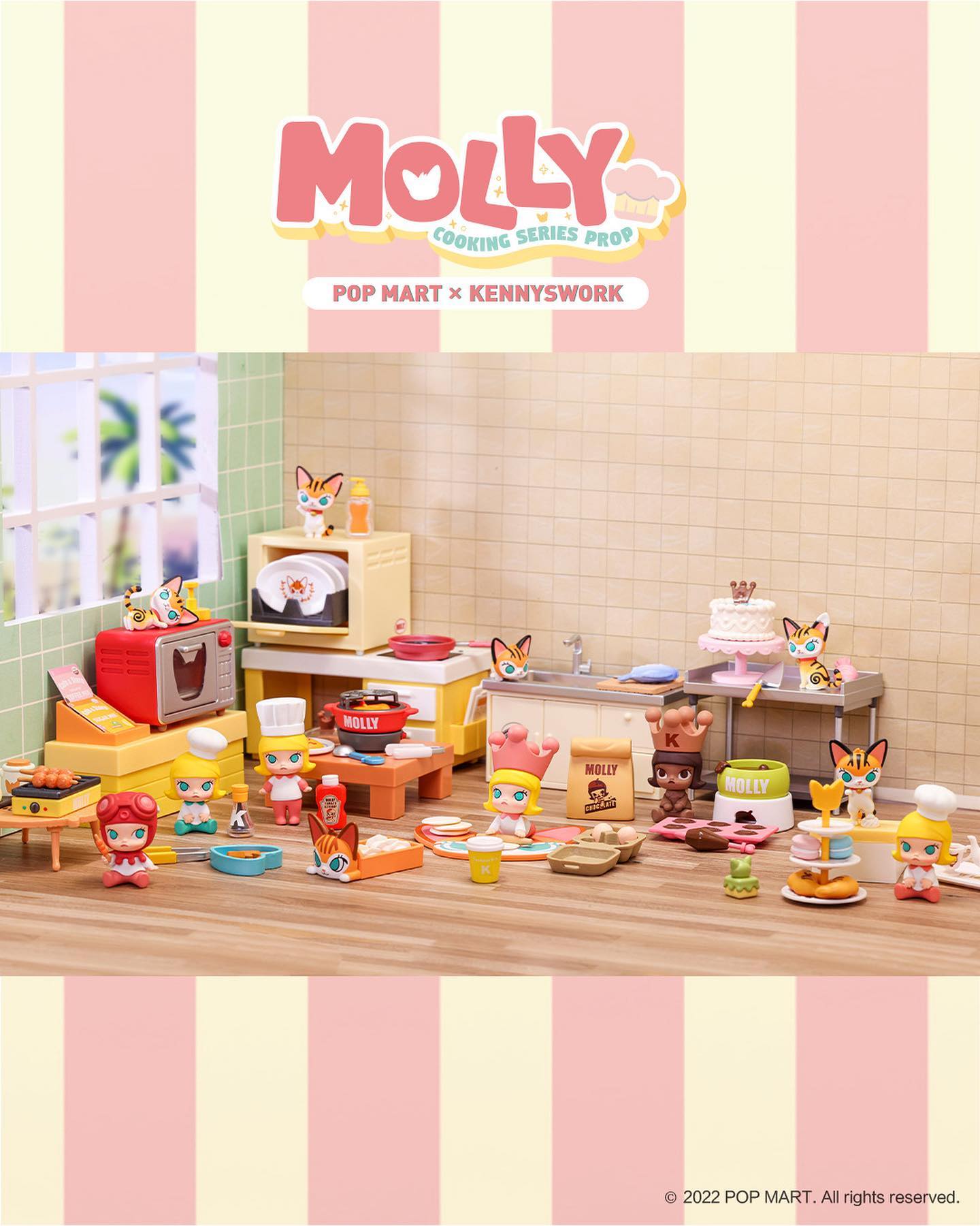 ของแท้ POPPOP MART MINI ME MOLLY COOKING Blind Box (กล่องสุ่ม)/(ยกเซ็ต)