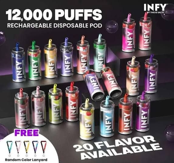 Infy 12,000 puff แถมสายคล้องทุกกลิ่น