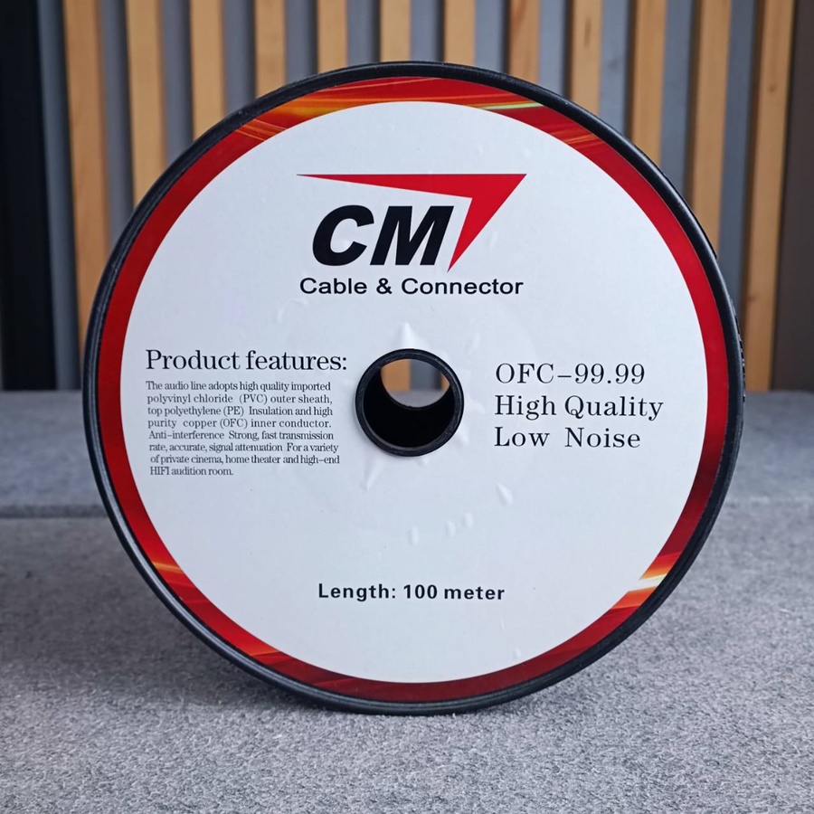 ขด100เมตร CM สายไมค์สเตอริโอ 6mm M2-2323 สีน้ำเงิน 100M 23AWG สายไมค์ST M2 2323 สีน้ำเงิน สายสัญญาณ ST สายไมค์CM สายไมค์ 6mm เอไอ-ไพศาล