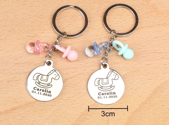ของชำร่วย ของที่ระลึก งานแต่งงาน พวงกุญแจ ทรงกลม logo คู่บ่าวสาว ห้อย จุกนม น่ารัก เก๋ ๆ 127488