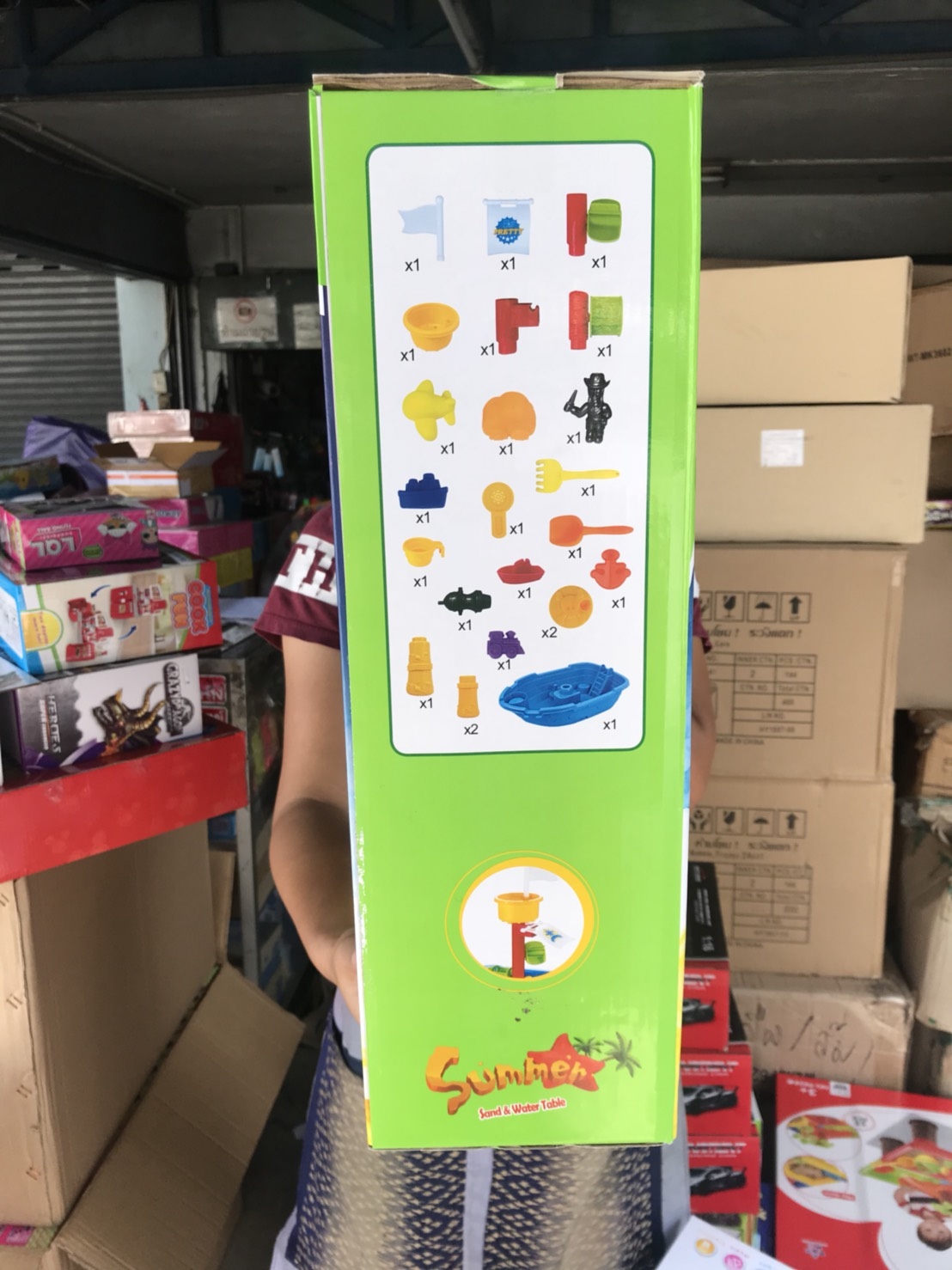 fujitoys.shop พร้อมส่ง 6157 โต๊ะเรือเล่นทราย กล่องละ