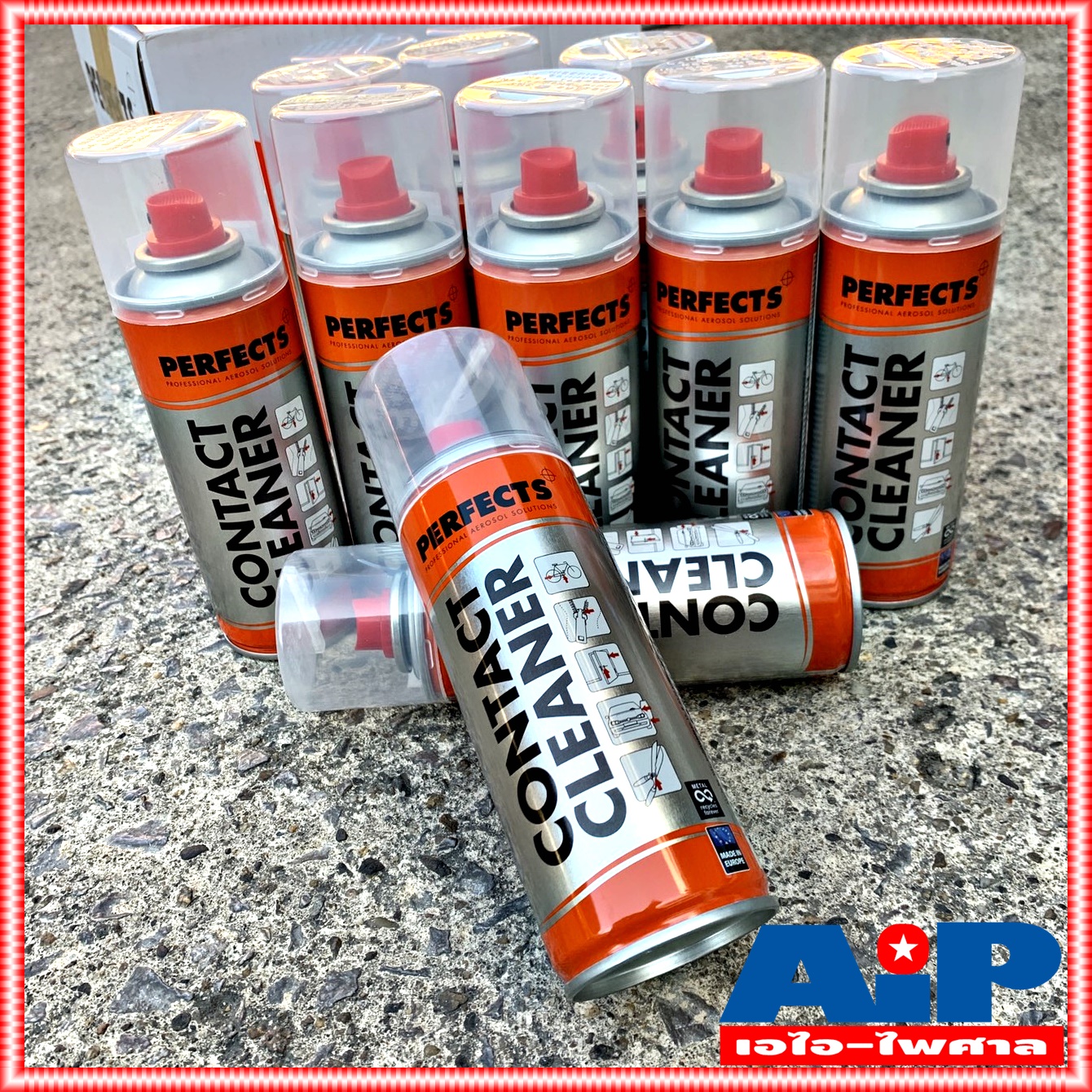 ยกกล่อง12กระป๋อง สเปรย์ Contact cleaner ยี่ห้อ Perfects กระป๋องสีแดง ขนาด 200ML สเปรย์ทำความสอาด Perfect สเปรย์หล่อลื่น เอไอ-ไพศาล +++