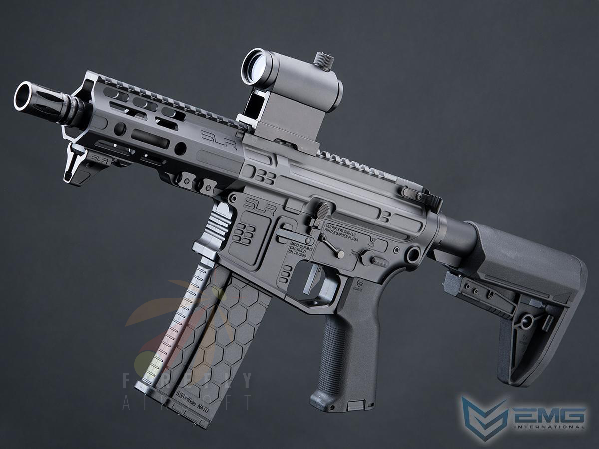 EMG Helios SLR Rifleworks Licensed B15 Airsoft AEG W/ ION M-LOK Handguard (Color: Two-Tone Grey / 5.5" Lite Handguard / 350 FPS)
