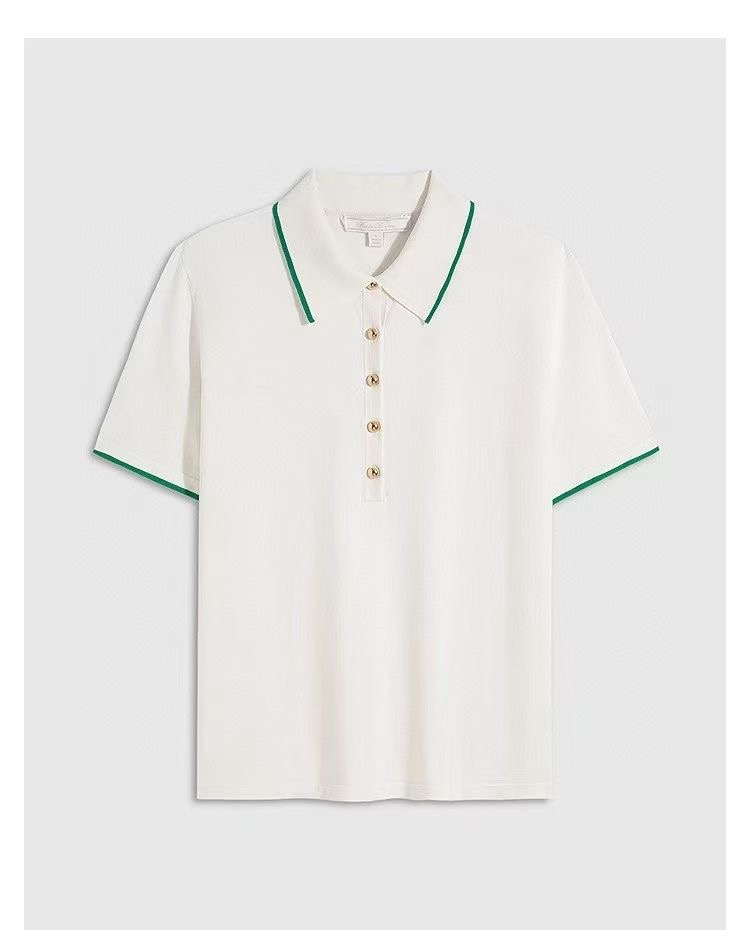 **do** เสื้อคอโปโล brooksbrothers Tipped Polo Sweater in Silk Blend มี 2 สี สินค้าใหม่ ของแท้