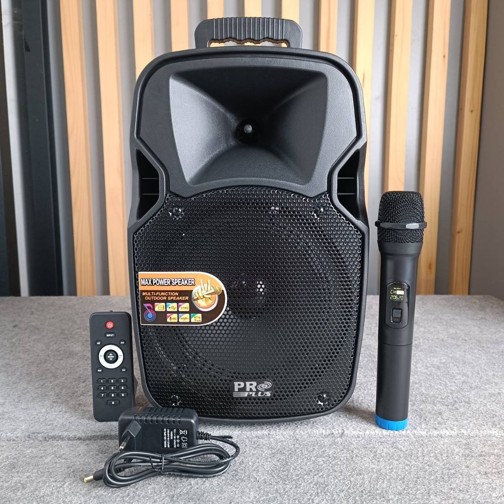 PROPLUS XA-8 ลำโพงล้อลาก ไมค์ลอย1ตัว มีแบตเตอรี่ในตัว ชาร์จไฟได้ ลำโพง ตู้ลำโพงพลาสติก 8" + แอมป์ PRO PLUS XA 8 XA8 เอไอ-ไพศาล
