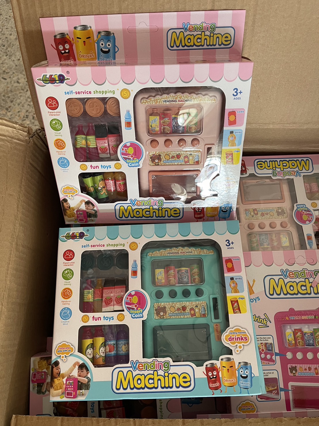 A6619-49 ของเล่นเด็กตู้กดน้ำกระป๋องจำลอง ปลีกชิ้นละ