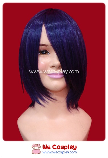 วิกผมสีม่วงเข้ม ซอยสไลซ์สั้น Dark Purple Short Slice Cosplay Wig