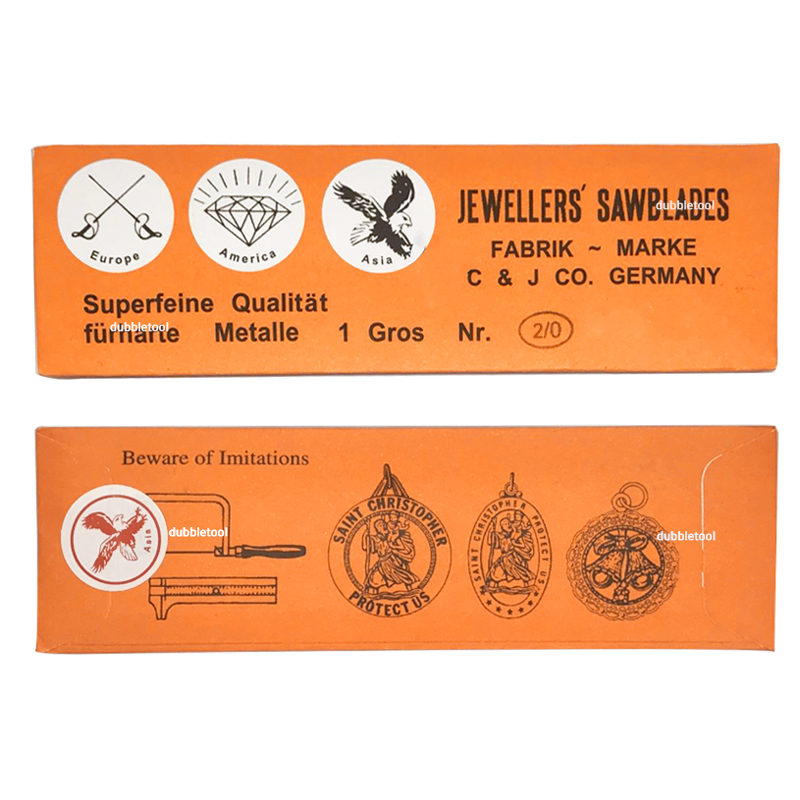 ใบเลื่อย เบอร์ 2/0 ใบเลื่อยฉลุตรานก อย่างดี 1กุรุส/12โหล/144ใบ/ชิ้น Jewellers sawblades made in germany