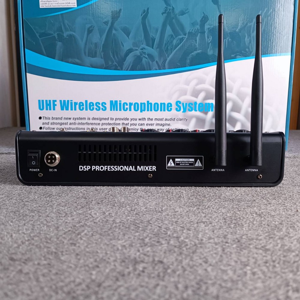 TADA MX-320 mixer พร้อมไมค์ลอย2ตัว ธาดา รุ่น MX 320 MX320 มิกเซอร์ EQ ปรับโทนเสียง มิกเซอร์พร้อมไมค์ลอยคู่ เอไอ-ไพศาล