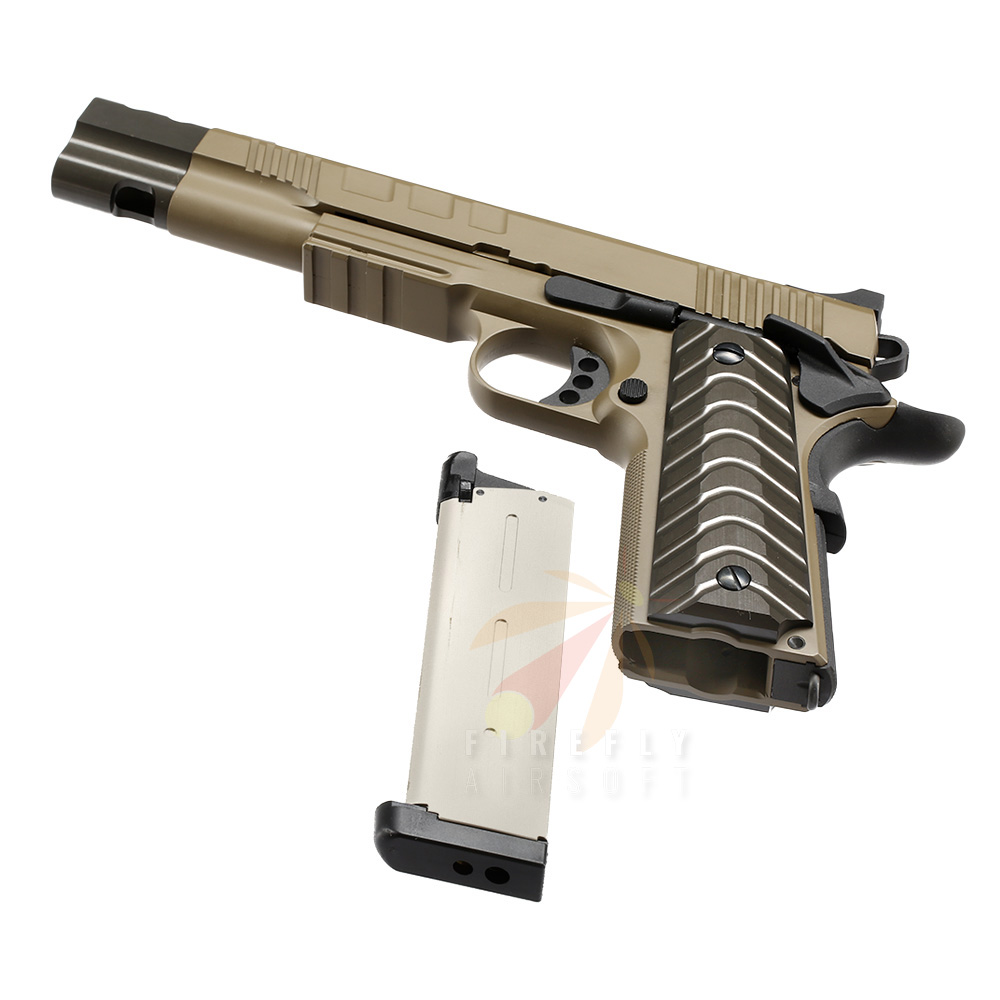 KJ WORKS KP-16 GBB AIRSOFT PISTOL-TAN - Firefly Airsoft : Inspired