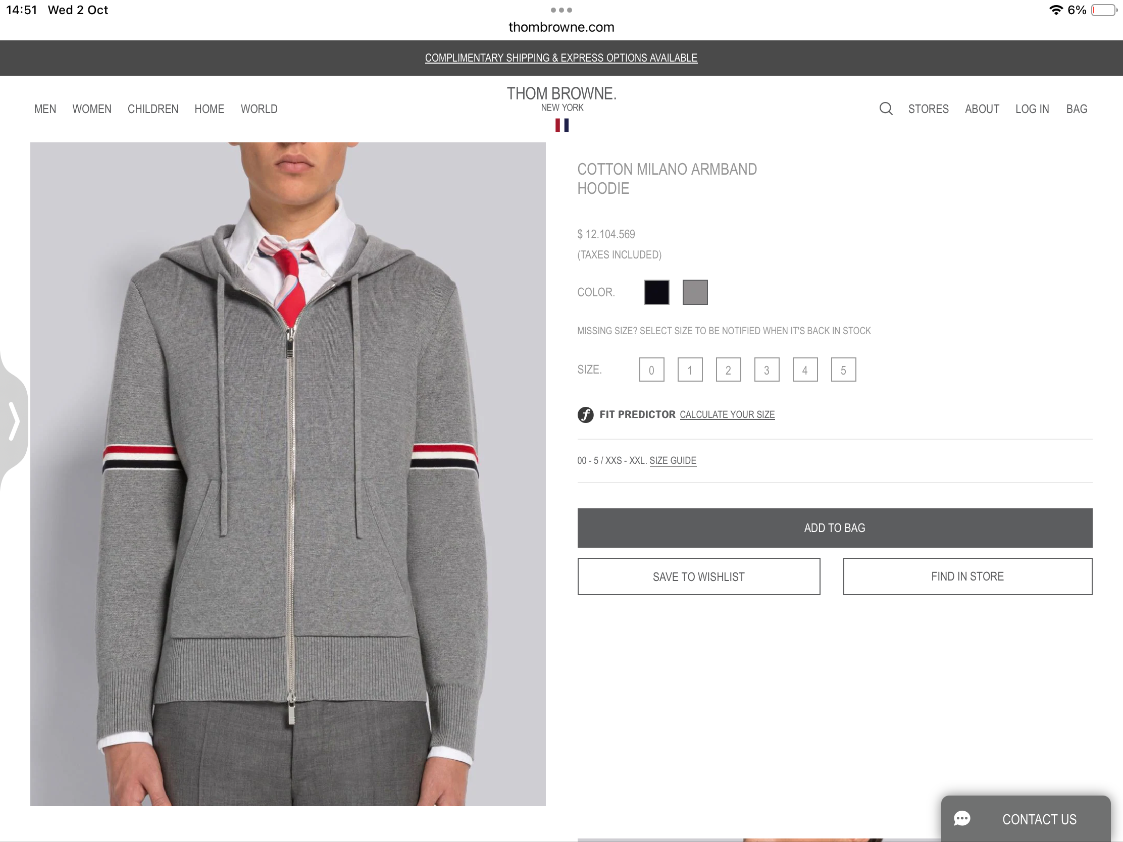 **mix** เสื้อแจ็คเก็ตมีฮู้ด Thom Browne COTTON MILANO ARMBAND HOODIE มี 2 สีให้เลือก สินค้าใหม่ ของแท้