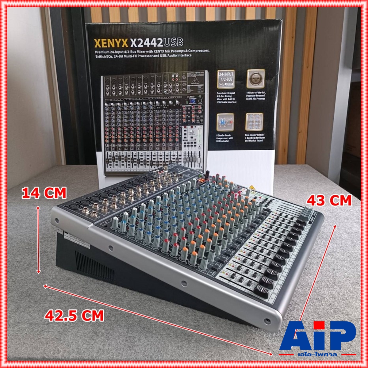 BEHRINGER XENYX-X2442USB mixer มิกเซอร์ BEHRINGER XENYX X2442FX Mixer เครื่องผสมสัญญาณเสียง มิกเซอร์ แบบอนาล็อค Behringer Xenyx X2442FX +++ เอไอ-ไพศาล