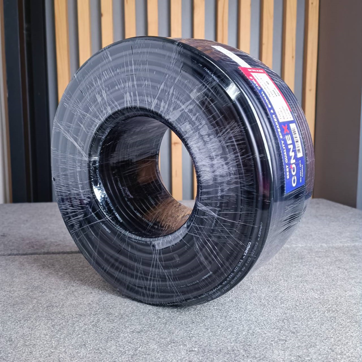 ขด100เมตร CONNEX EVO-225 2x2.5mm สายลำโพง กลมดำ ขนาด2.5mm. สายลำโพงกลางแจ้ง EVO225 EVO 225 ทองแดงแท้ เอไอ-ไพศาล