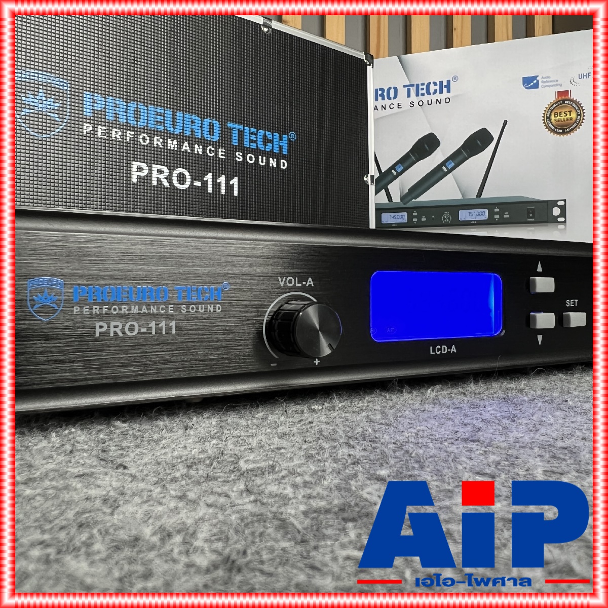 ความถี่ใหม่ กสทช PROEUROTECH PRO111 ไมค์ลอยมือถือคู่UHF มีกระเป๋า ไมค์ลอยคู่ ไมค์คาราโอเกะ PRO EUROTECH PRO 111 แถม อุปกรณ์ย้ายเสา กระเป๋าเก็บไมค์ PRO-111 โปรยูโรเทค ยูโรเทค เอไอ-ไพศาล