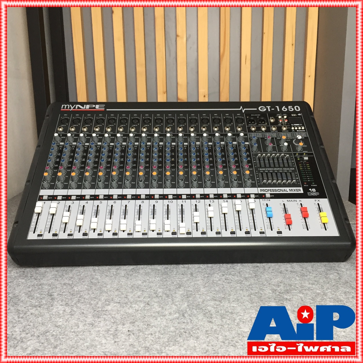 MYNPE GT-1650 POWER MIXER16mono 500W มิกเซอร์ GT1650 POWERMIX เพาเวอร์มิกซ์ มิกซ์ เครื่องเสียง เครื่องปรับแต่งเสียง เอไอ-ไพศาล