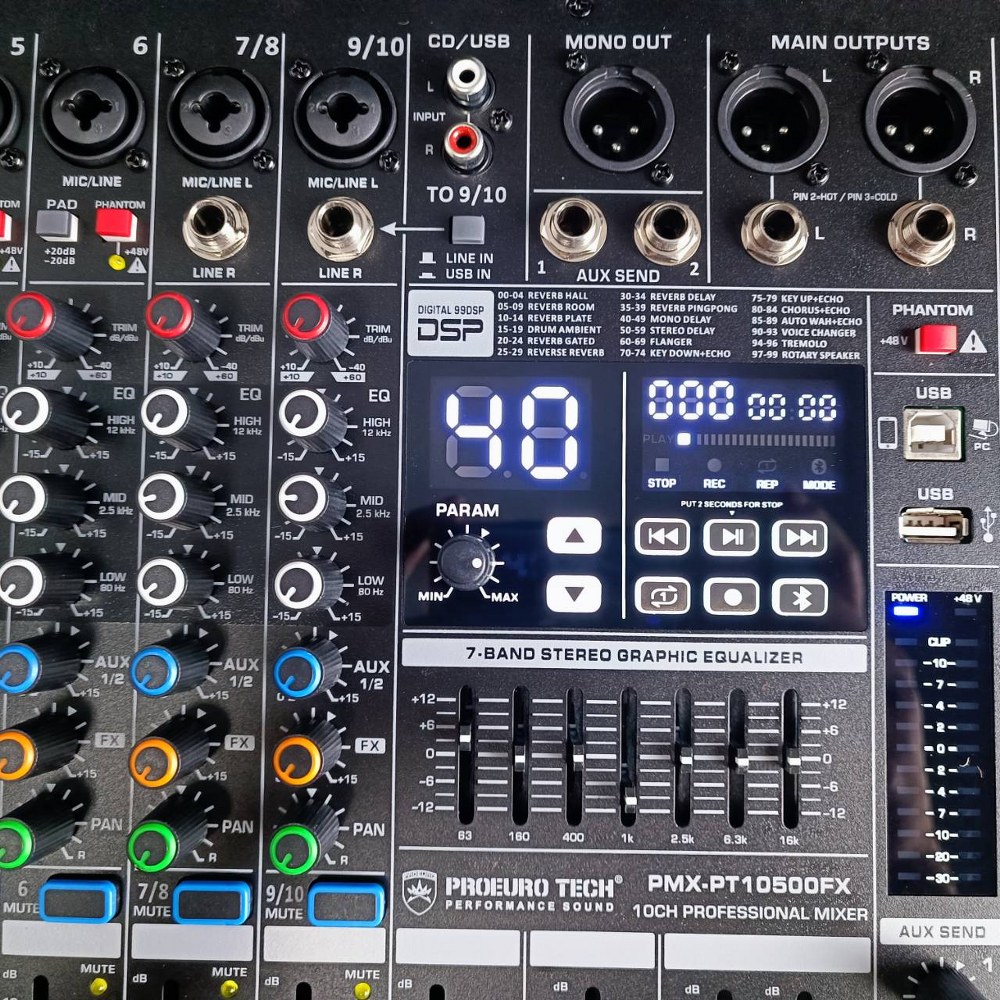 PROEUROTECH PMX-PT10500FX powermixer เพาเวอร์มิกเซอร์ โปรยูโรเทค รุ่น PMX PT10500FX PMXPT10500FX เอไอ-ไพศาล