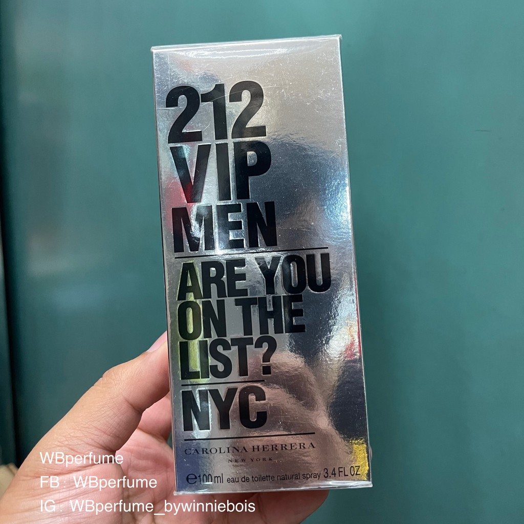 น้ำหอมแท้100% Carolina Herrera 212 VIP MEN are you on the list? NYC EDT 100ml