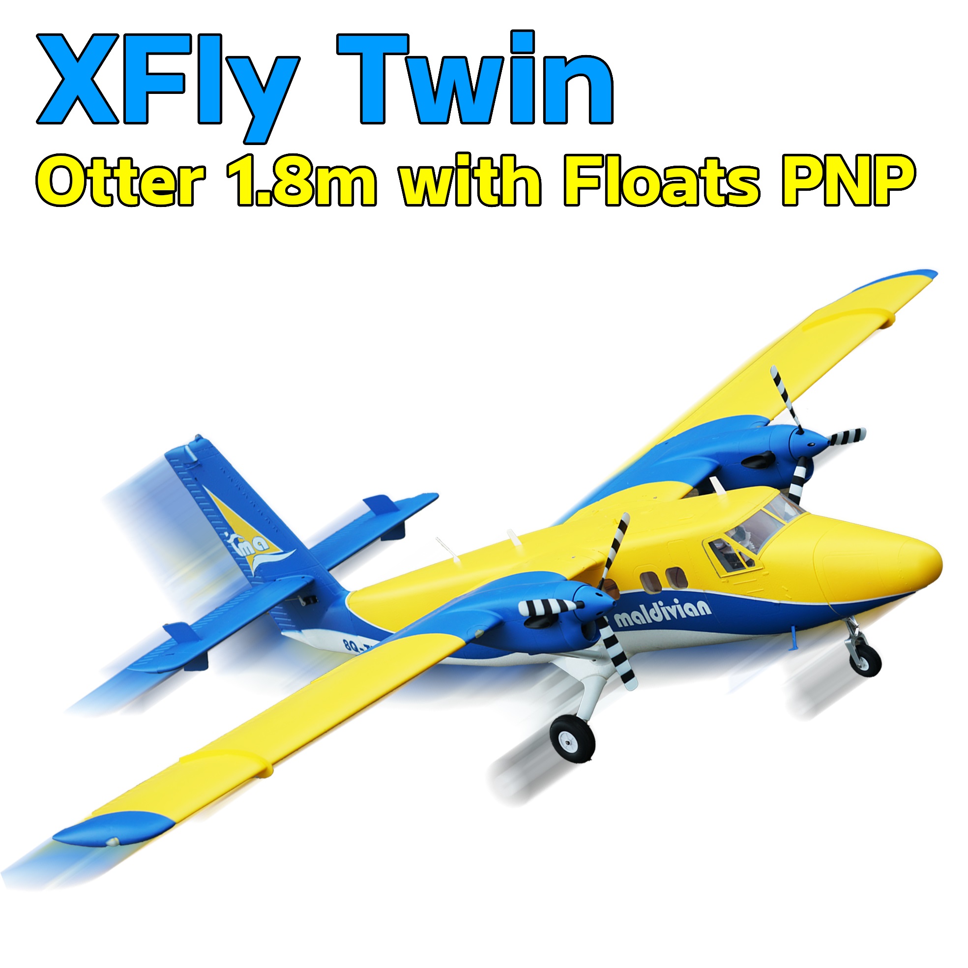 เครื่องบินโฟม ตัวลำ+ชุดไฟ XFly Twin Otter 1800mm with Floats PNP (ไม่รวมวิทยุ รีซีฟ แบต)
