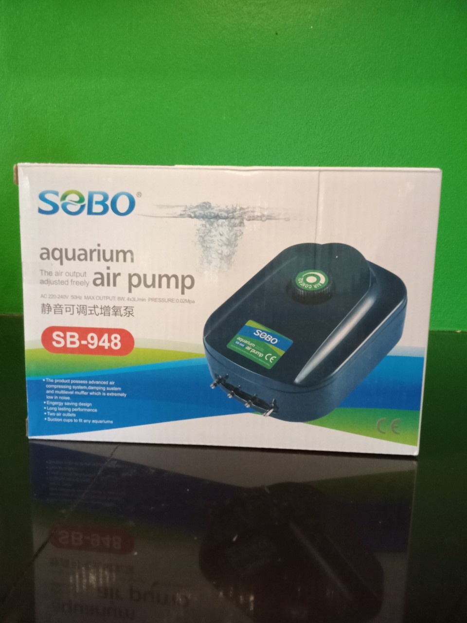 SOBO SB-948 ปั้มลม 4ทาง 4x3 L/min กำลังไฟฟ้า 8W.