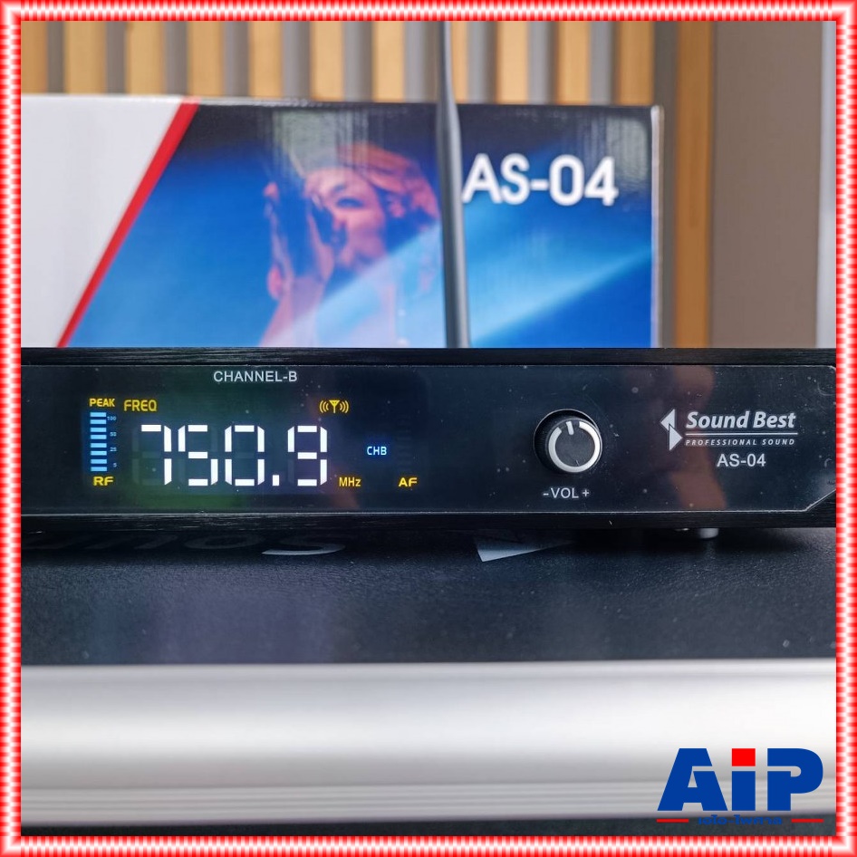SOUNDBEST AS-04 ไมค์ลอยคู่ UHF ไมค์ลอยแบบถือ ไมโครโฟน ไมค์ลอยไร้สายแท้ ซาวด์เบส รุ่น AS 04 AS04 เอไอ-ไพศาล +++
