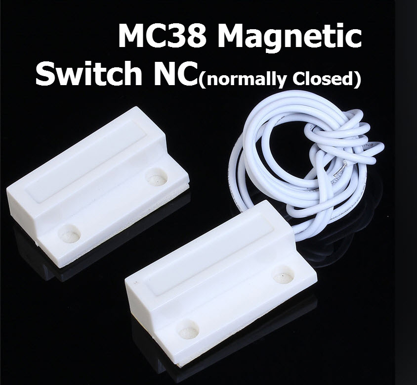 MC-38 Wired Door Window Sensor MC38 Magnetic Switch normally Closed NC for our Home gsm pstn Alarm System