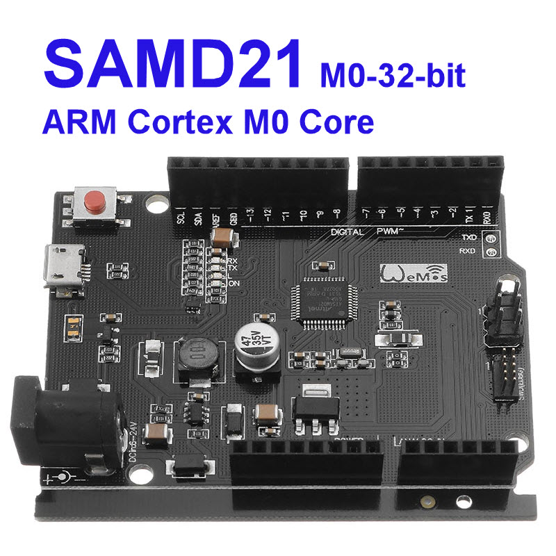 Wemos D1 USB SAMD21 M0. 32-bit ARM Cortex M0 Core. Compatible with for Arduino Zero for Arduino