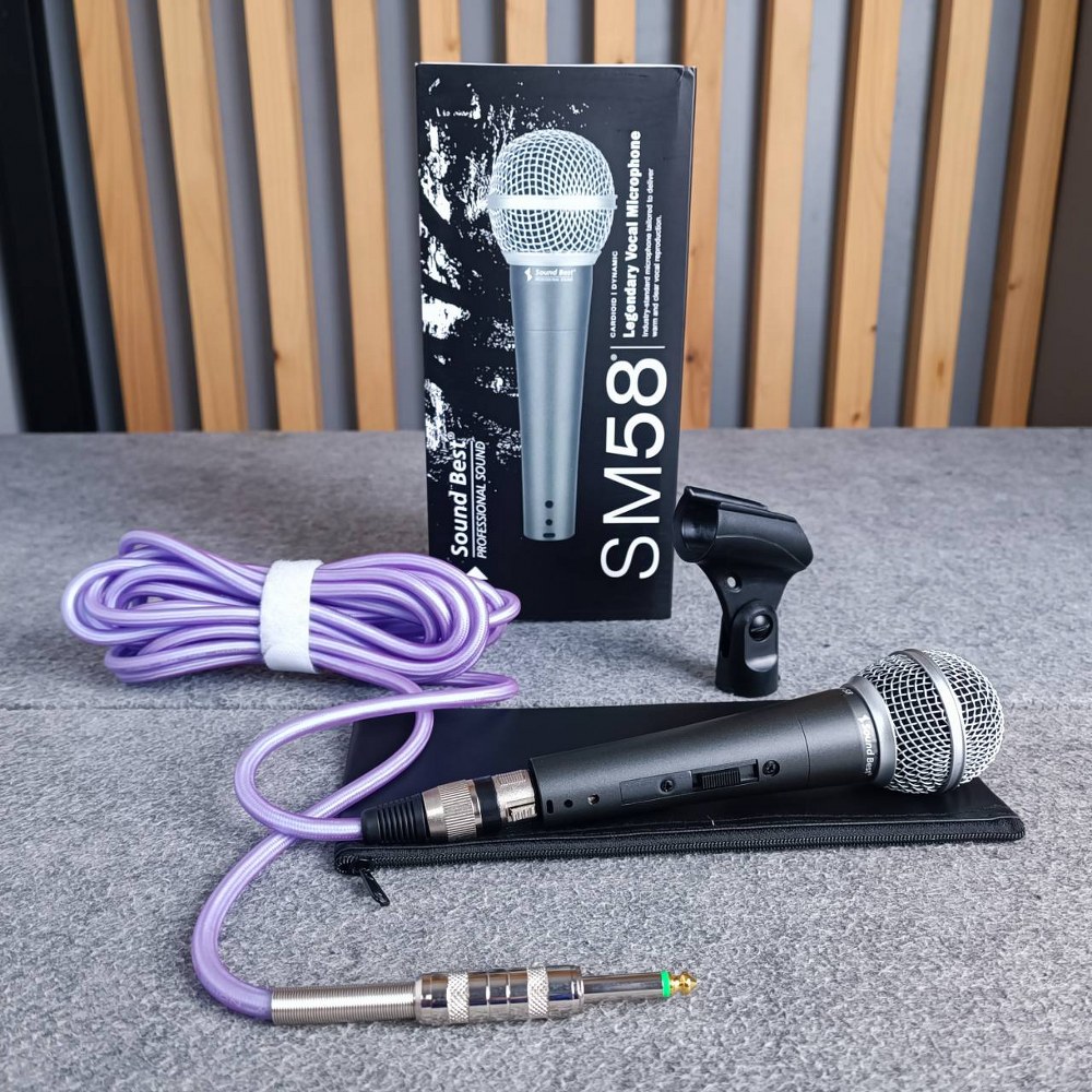 Soundbest SM-58S ไมค์สาย ไมโครโฟนไดนามิค ไมโครโฟน ไมค์ Microphone Sound best SM 58 SM58 SM58S เอไอ-ไพศาล