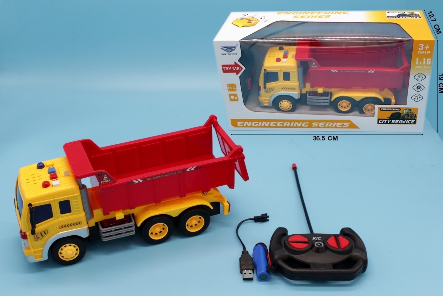 SY755K-A03 ของเล่นเด็กรถดั้มบังคับรีโมทมีเสียง คันละ