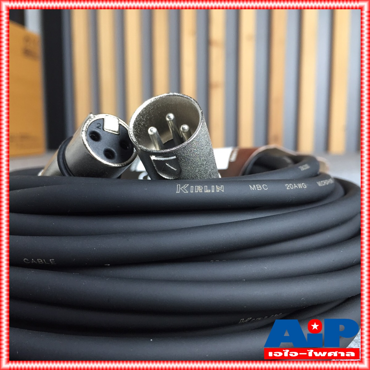 10เมตร KIRLIN XLR ผู้-เมีย MPC-280 10 M สายไมค์ XLRหัวท้าย สายสัญญาณ CANNONผู้ออกเมีย สายบาลานซ์ เอไอ-ไพศาล