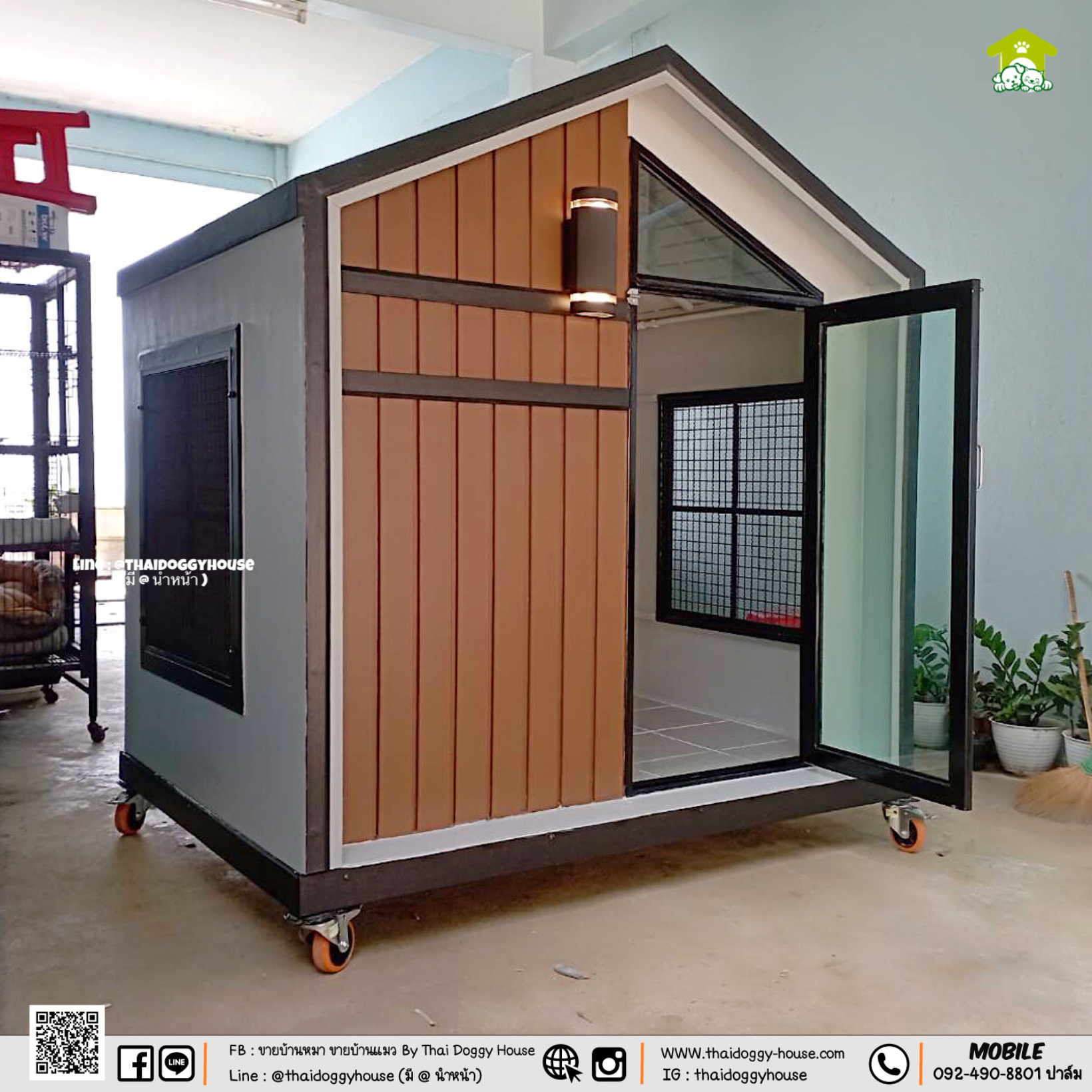 บ้านหมา บ้านแมว " 𝐓𝐇𝐀𝐈 𝐃𝐎𝐆𝐆𝐘 𝐇𝐎𝐔𝐒𝐄 " 🐕🦺🐈 แบบใหม่ล่าสุดของทางร้าน ดีไซน์ทันสมัยให้ความรู้สึกเรียบหรู สวยงาม บ้