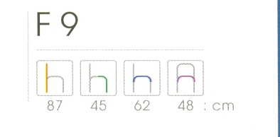 เก้าอี้สำนักงาน, เก้าอี้รับรองขาซี, เก้าอี้รับรองขา C ยี่ห้อ FORTE by อาซาฮี รุ่น F-9