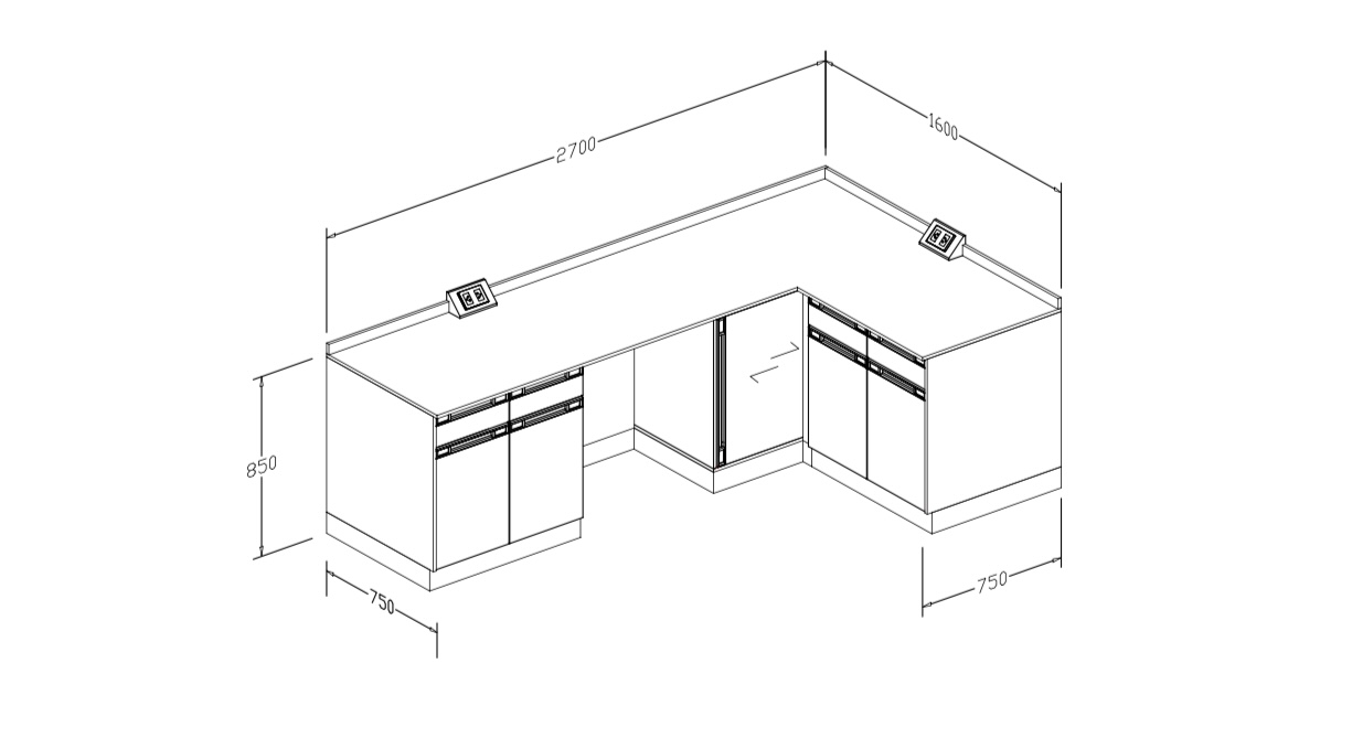 ชุดโต๊ะแล็บวิทยาศาสตร์/โต๊ะปฏิบัติการ/โต๊ะห้องแล็บ