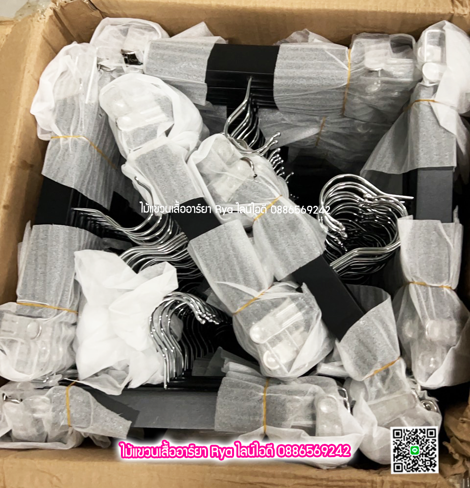 ไม้แขวนหนีบเสื้อ ไม้หนีบกางเกง ไม้แท้ (10 โหลๆ ละ 235)