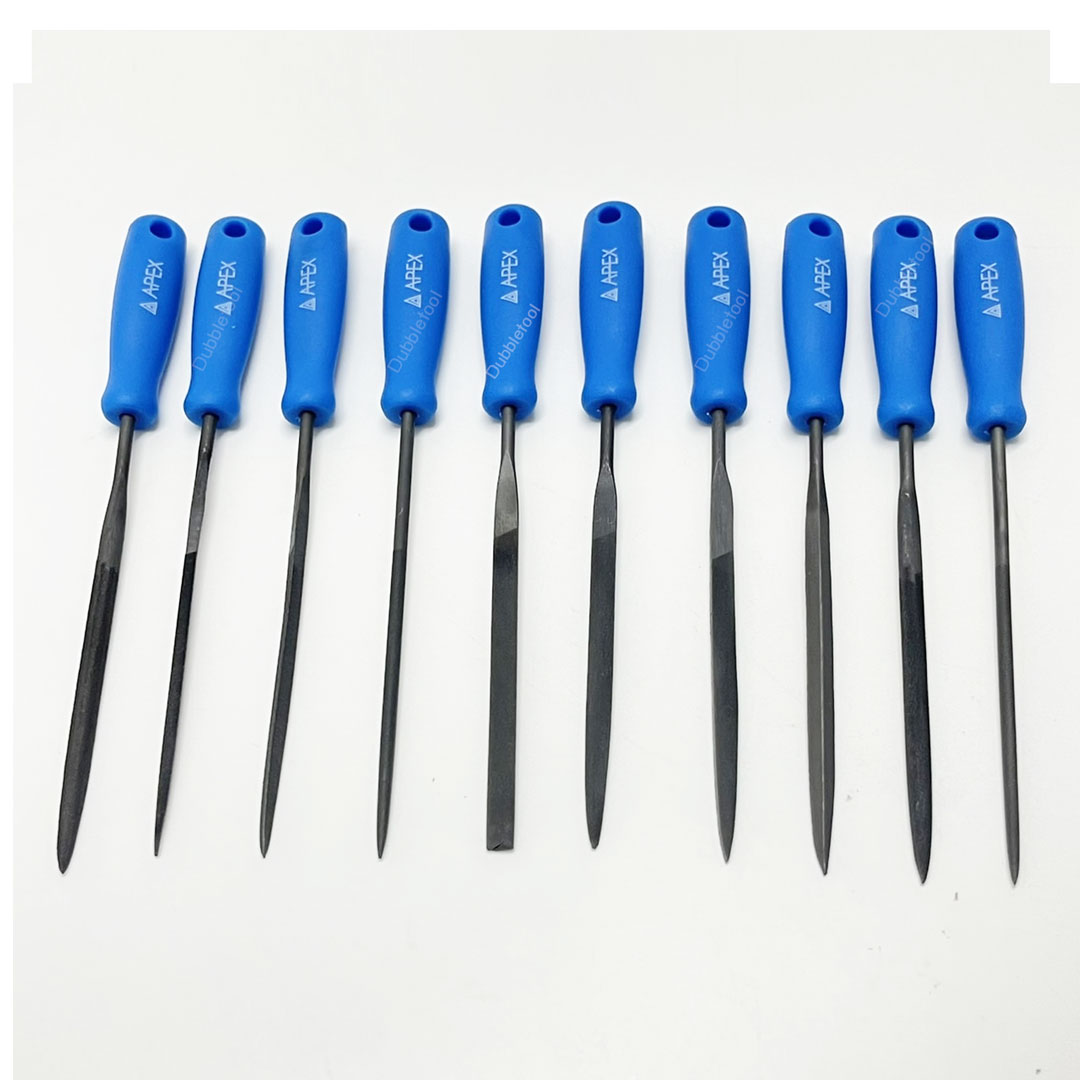 APEX ตะไบ ชุดตะไบ10ชิ้น ชุดตะไบอเนกประสงค์ ชุดตะไบถูเหล็ก APEX (3x140mm.)