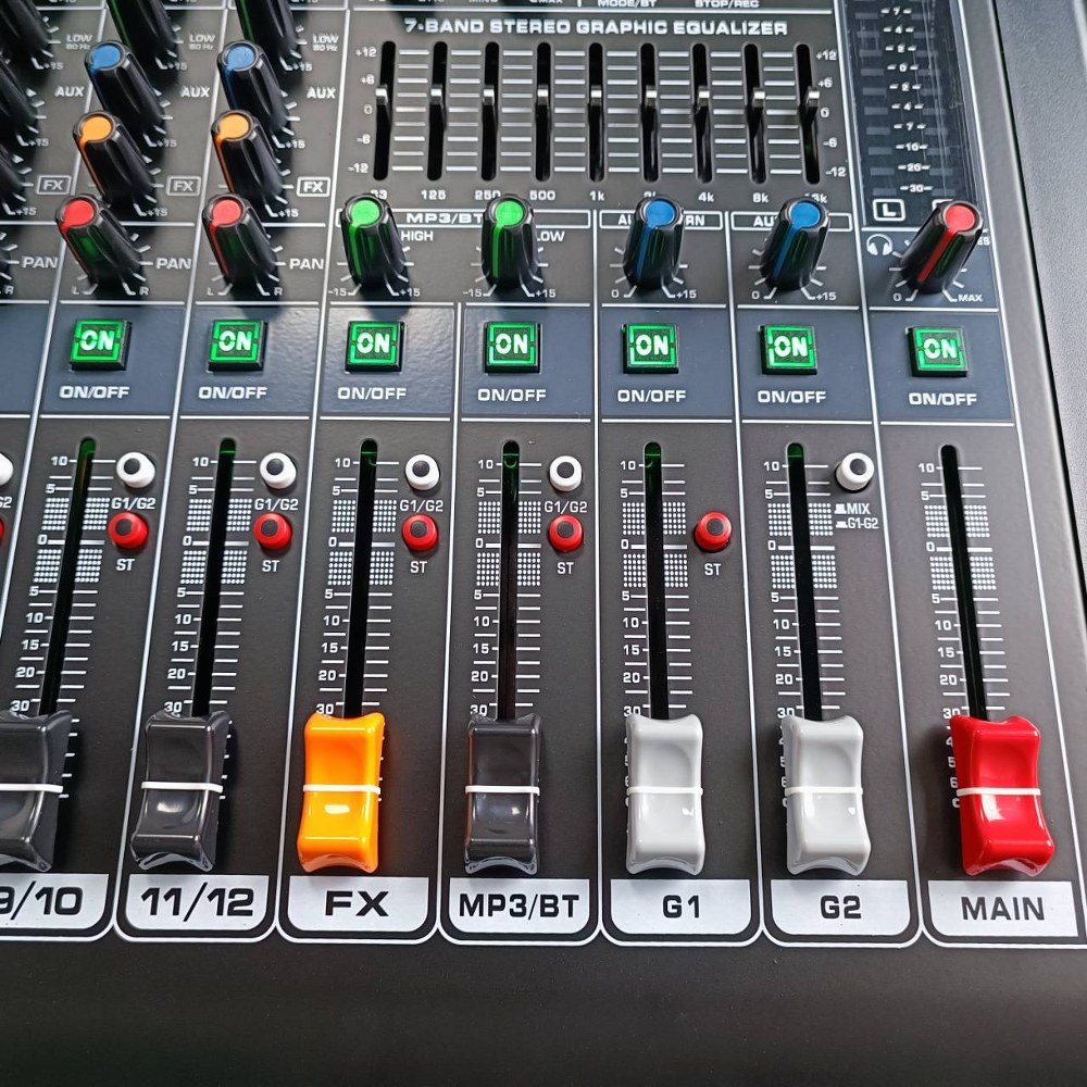 MICROTECH HK-12 MIXER แถมฟรี ปีกยึดRACK ไมโครเทค USB บลูทูธ MP3 มิกเซอร์อนาล็อก 12 ช่อง เอฟเฟคแท้ HK 12 HK12 เอไอ-ไพศาล