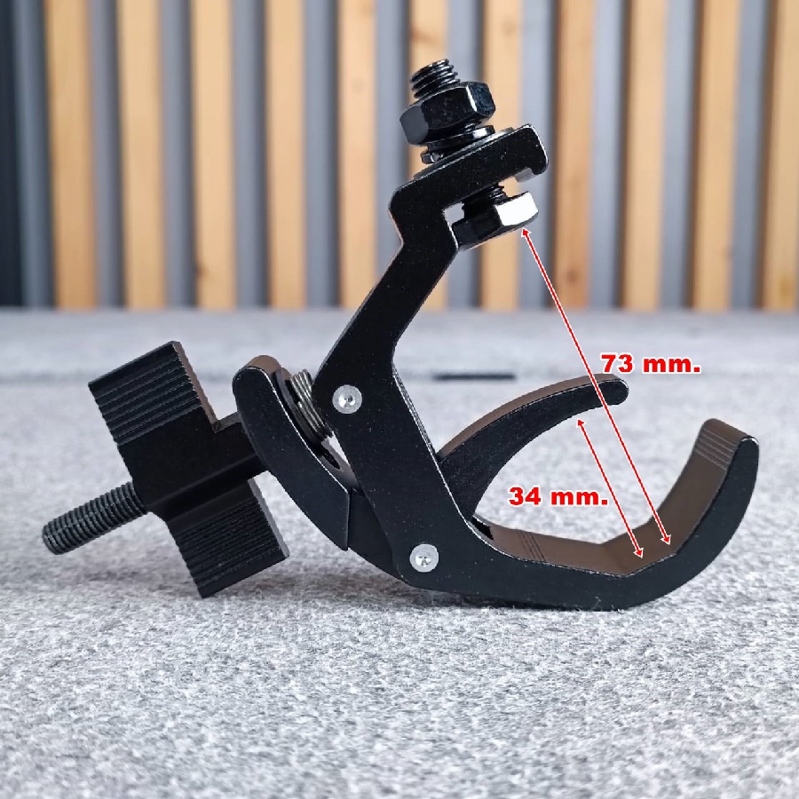 CLAMP-4 แค้มเดี่ยว สีดำ แค้มยึดไฟพาร์ แค้วยึดไฟเวที ไฟPAR แค้มสำหรับเกาะยึดทรัส เอไอ-ไพศาล