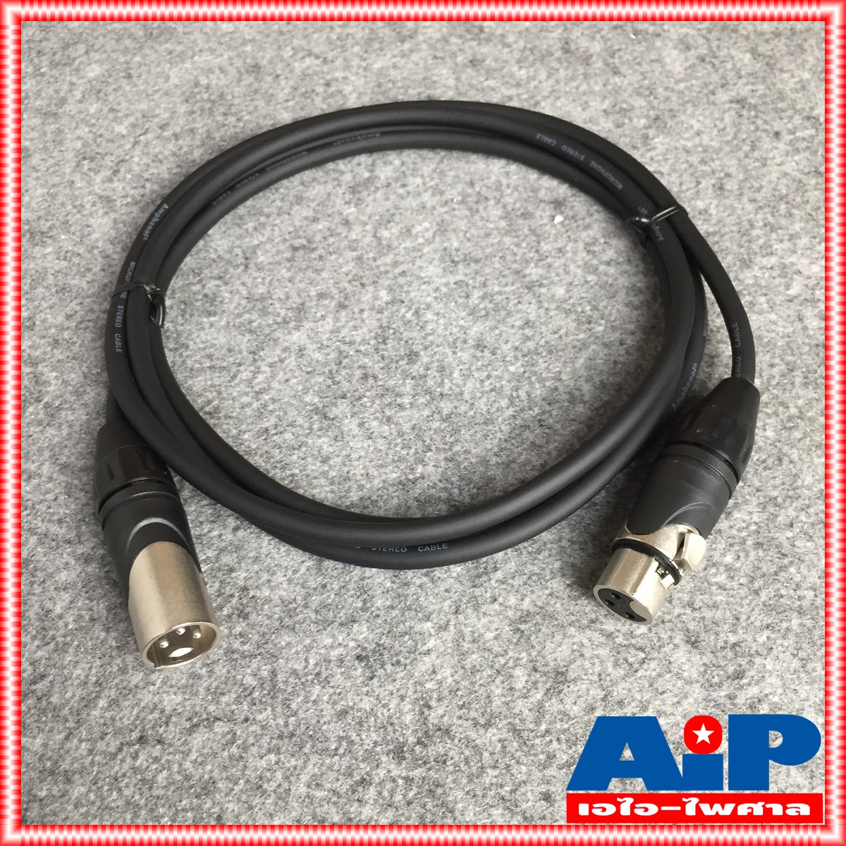 2เมตร AMPHENOL สาย XLRผู้-เมีย 2M CA03-04-C-002 สาย cannon ผู้ ออก cannon เมีย 2เมตร สายสัญญาณ XLR ผู้ - XLR เมีย ความยาว2เมตร