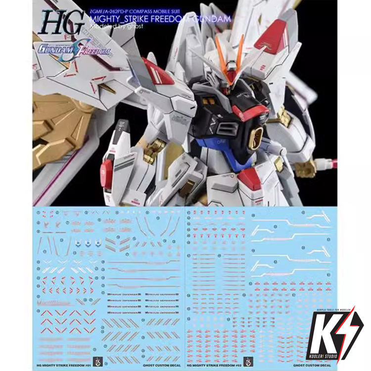 Waterdecal CG MG Mighty Strike Freedom #ดีคอลน้ำสำหรับติดกันพลา กันดั้ม Gundam พลาสติกโมเดลต่างๆ