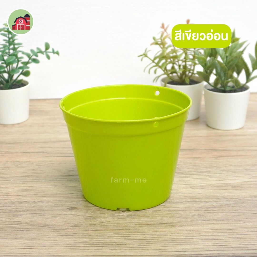 กระถางต้นไม้ กลมสี รุ่น A004 ขนาด 4 นิ้ว