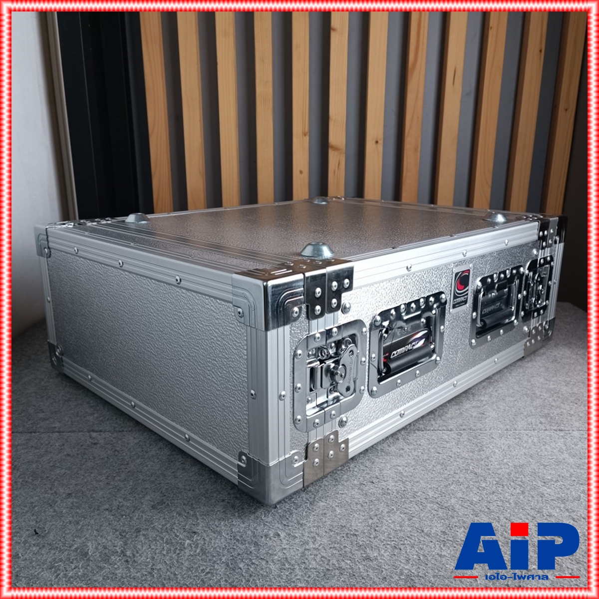 COMPACT B-4U 2ฝาหน้า-หลัง ลึก21" ผิวอลูมิเนียม แร็ค กล่องใส่เครื่องเสียง แร็คลึก21นิ้ว RACK4U เอไอ-ไพศาล