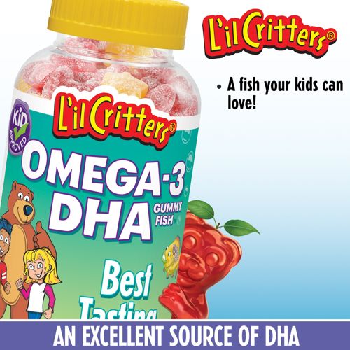 Lil Critter Omega-3+ DHA -180 เม็ด- เพิ่มสมาธิในเด็ก ช่วยเสริมสร้างการทำงานระบบสมอง...