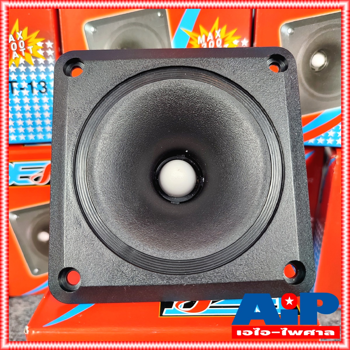 1ตัว BEST BT-13 ลำโพงเสียงแหลม BT13 BT 13 Tweeter Speaker ลำโพงเสียงแหลม เปียโซ่ ทวีตเตอร์ 3.5นิ้ว หน้าเหลี่ยม สีดำ 4-8โอห์ม